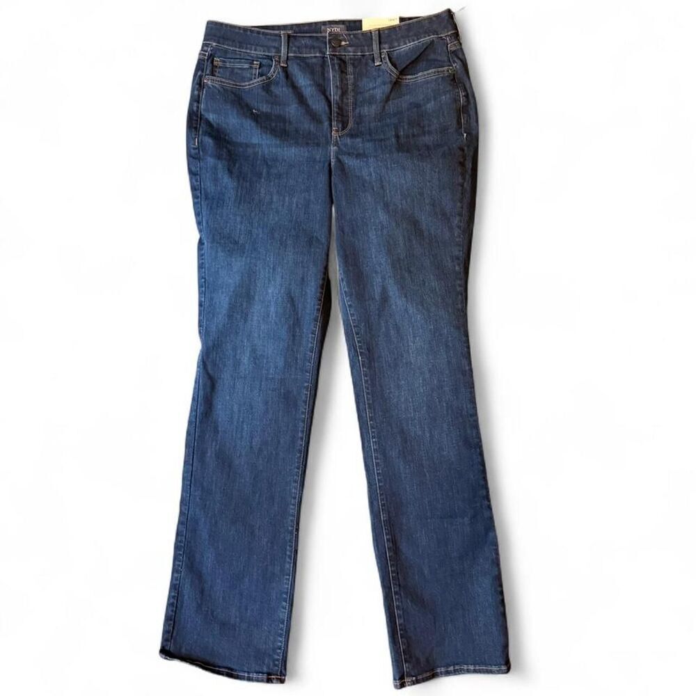 NYDJ High Rise Straight Jeans Size 14WT NWT Cool Embrace Lift Tuck Technology